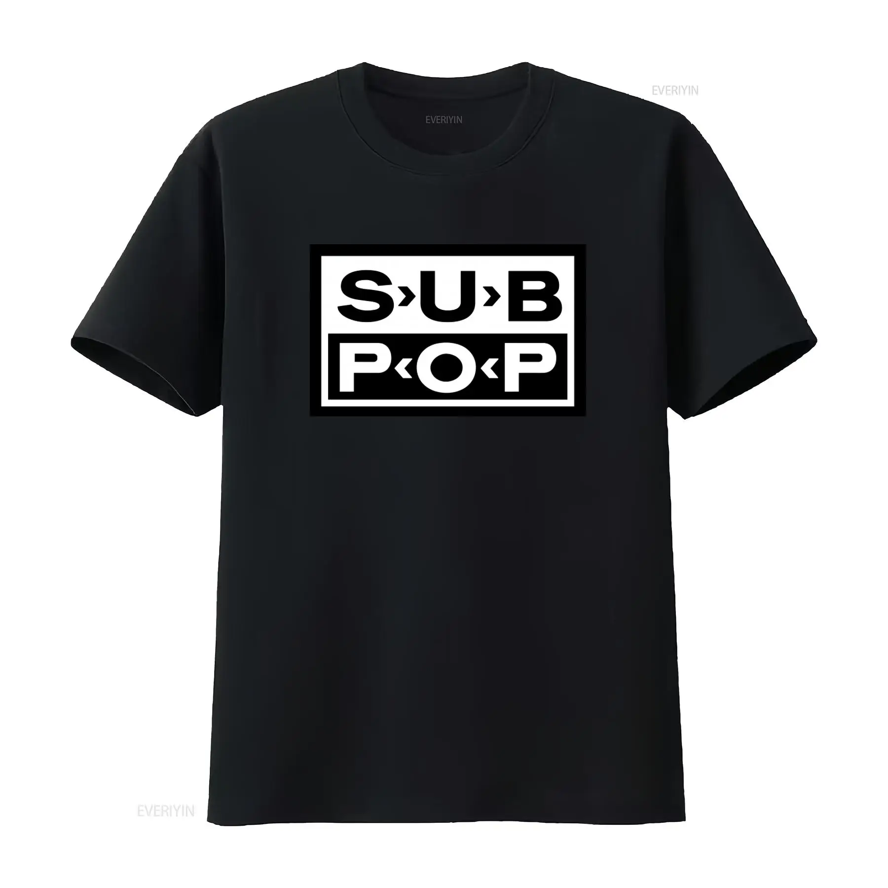 Vintage Fashion Jersey - Sub Pop Logo T-shirt Zwart met