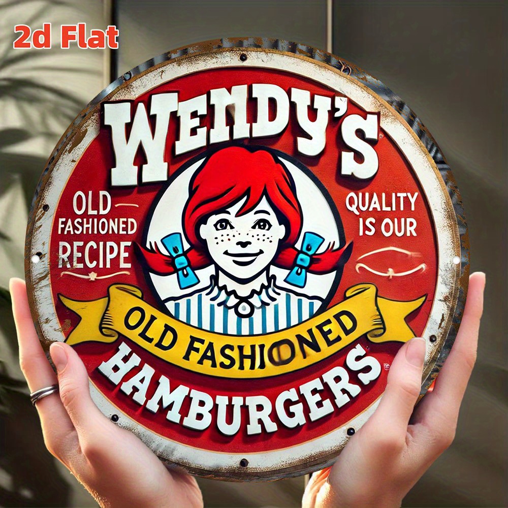 Vintage Fashion Hamburg - Vintage Wendy's Old Fashioned Hamburgers ronde