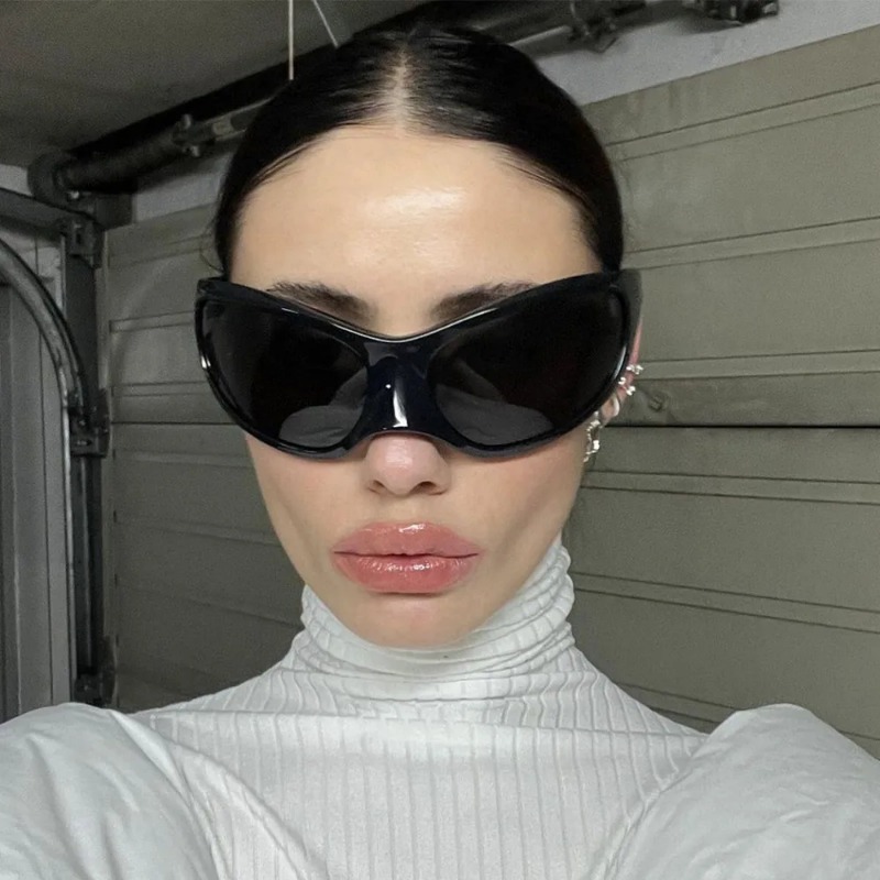 Vintage Fashion Enthusiasts - Nieuwe Y2K Punk Zonnebril Vrouwen Mannen
