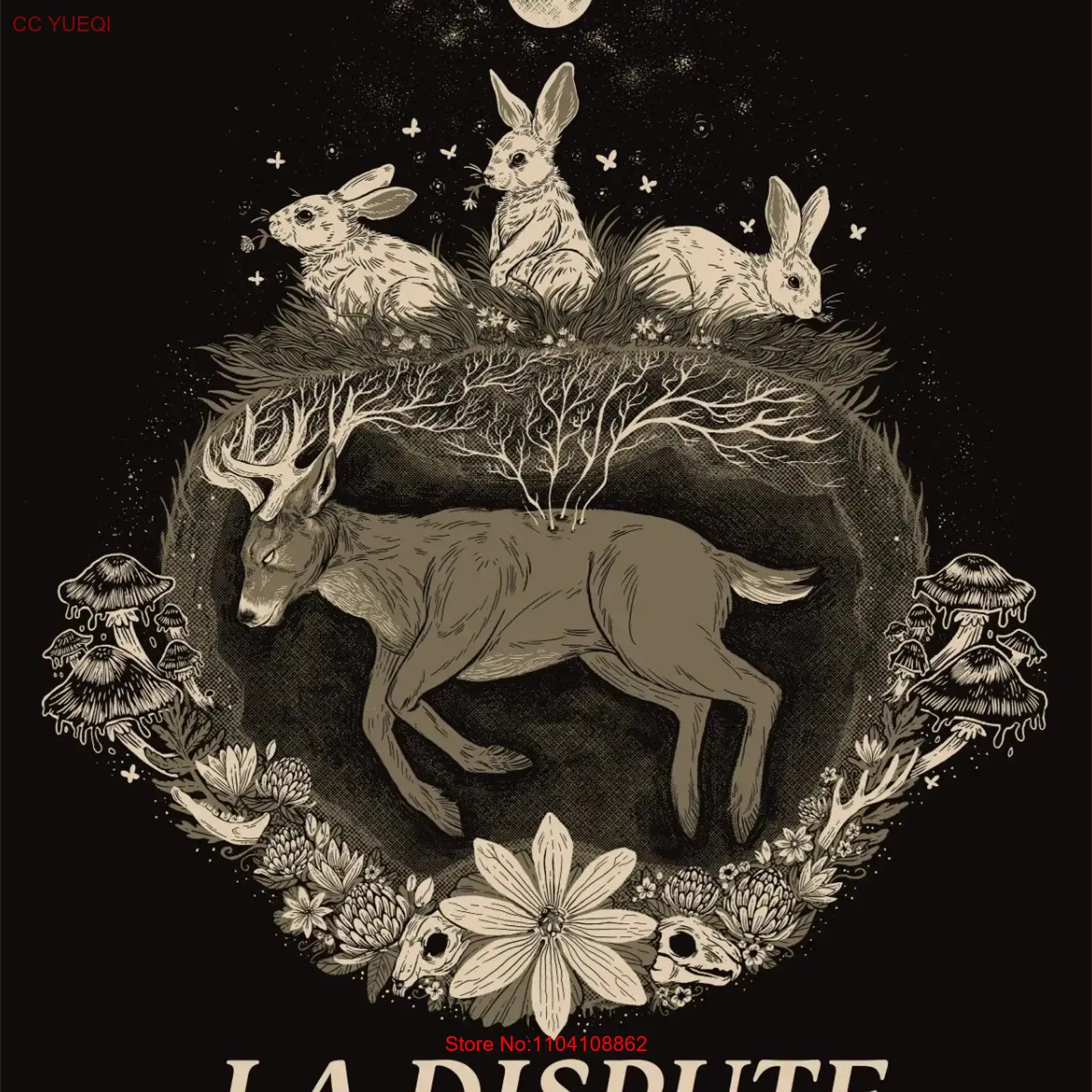 Vintage Fashion La - La Dispute Zwart T-shirt Katoen Alle