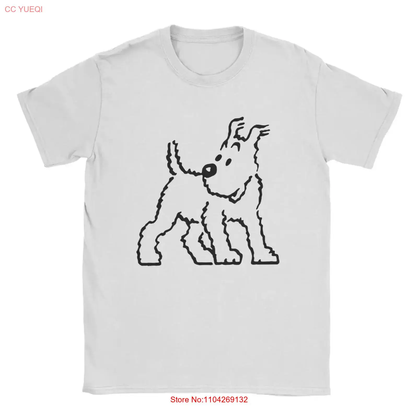 Vintage Fashion Jersey - Snowy Dog Captain Haddock T-shirt Heren