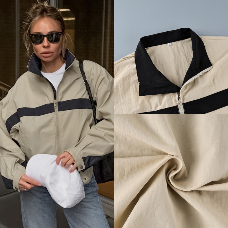 Dames kleurblok windjack met o - Vintage Windbreaker Nylon recensie en prijs